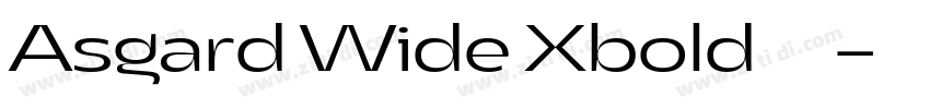 Asgard Wide Xbold字体字体转换
